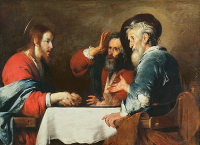 Das Abendmahl in Emmaus von Bernardo Strozzi